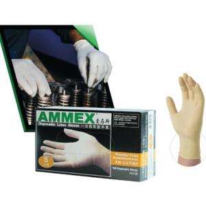 AMMEX愛馬斯 無粉乳膠檢查手套標準型TLFC